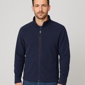 Eddie Bauer Navy Full Zip Fleece Jacket | Men’s Small | Cozy Warm Layer